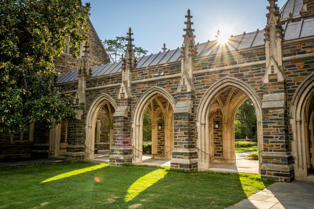 Chapel arches with the sun rising overtop